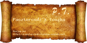 Pasztercsák Toszka névjegykártya